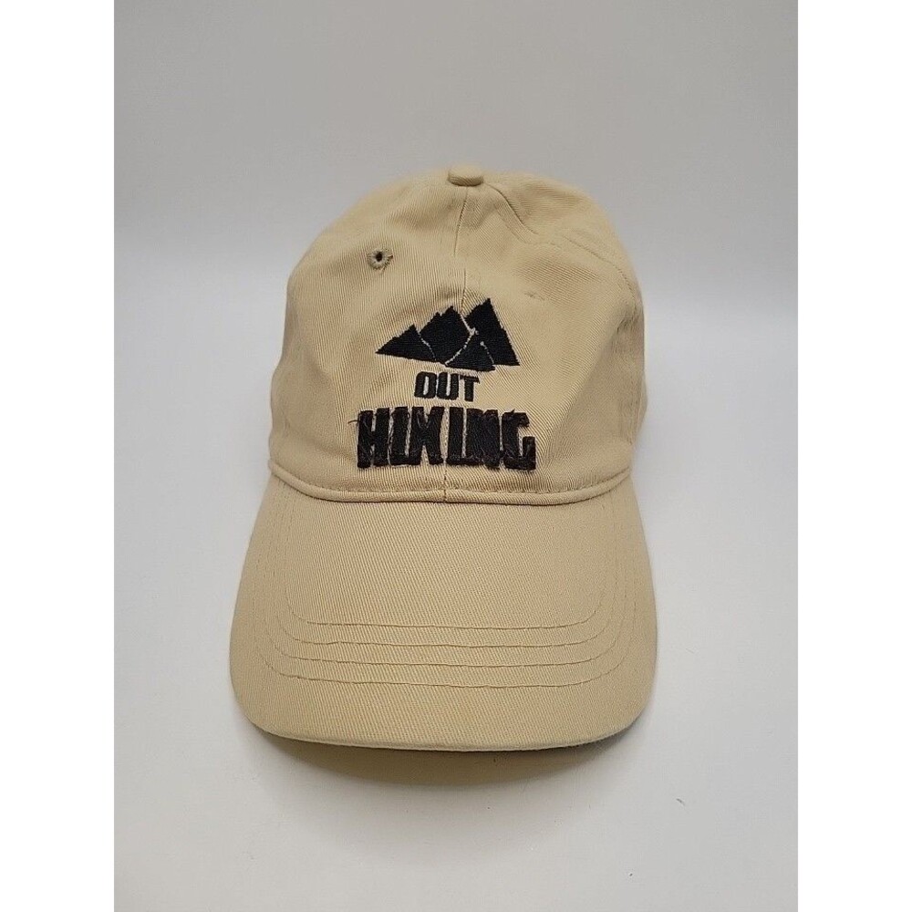 OUT HIKING Slideback Hat Beige One Size Embroidered by Man Out Pavilion